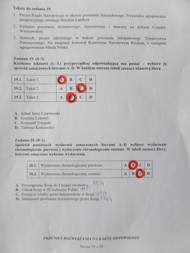 Egzamin gimnazjalny 2013: test z historii i WOS [ODPOWIEDZI] | Portal i.pl