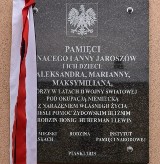 Rodzina Jaroszów ratowała Żydów podczas wojny. Teraz na ścianie ich domu umieszczono tablicę pamiątkową