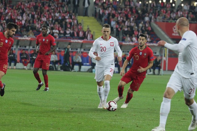 11102018 chorzow mecz reprezentacji polska portugalia na stadion slaski nz piotr zielinskiarkadiusz gola   polska press