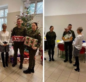 Żołnierze z 83 Batalionu Piechoty Lekkiej z Grudziądza przybyli z wizytą z prezentami dla podopiecznych domu dziecka w Wydrznie