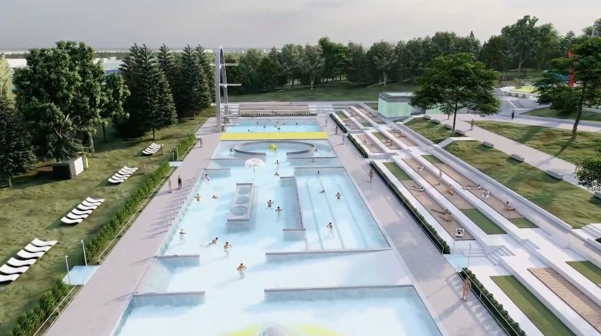 Tak ma się prezentować nowe kąpielisko "Fala" w Parku...