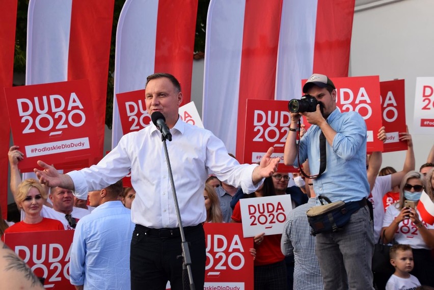 Tydzień przed wyborami prezydent Duda odwiedził woj....