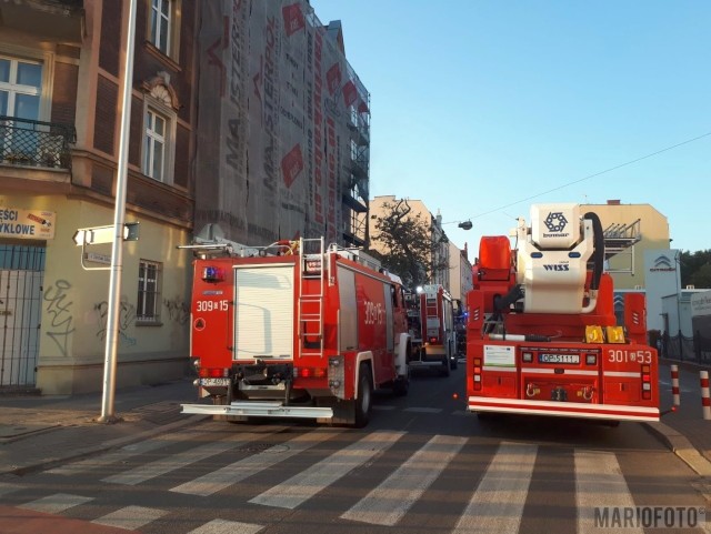 Pożar w kamienicy przy ul. Armii Krajowej w Opolu.