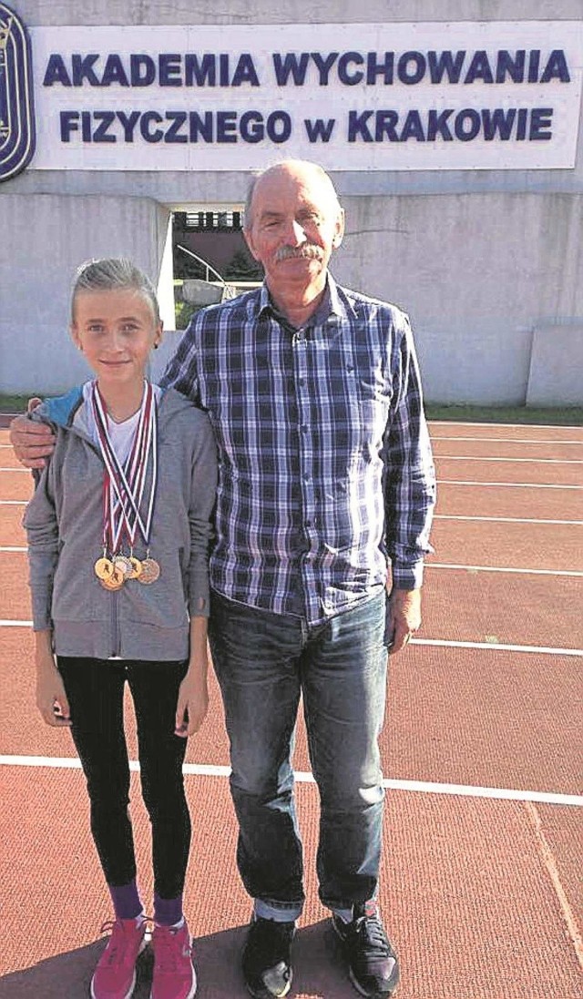 Paulina Sroka z trenerem.