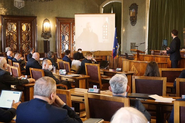 Przewodniczący Rady Miasta Lwowa Markiyan Lopachak przemówił podczas sesji Rady Miasta Krakowa i dziękował Polakom i krakowianom za wsparcie.