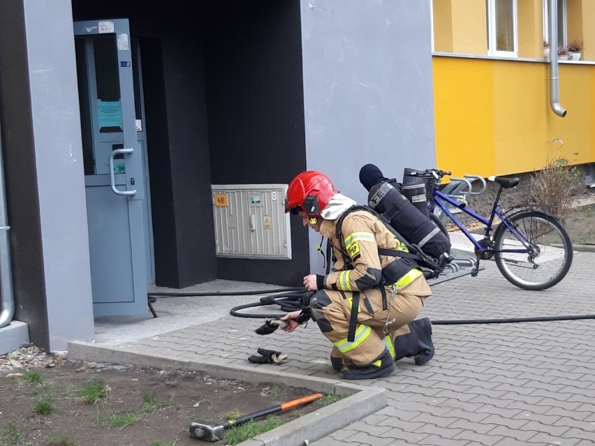 Wrocław: Pożar w bloku na Popowicach. Płonie piwnica