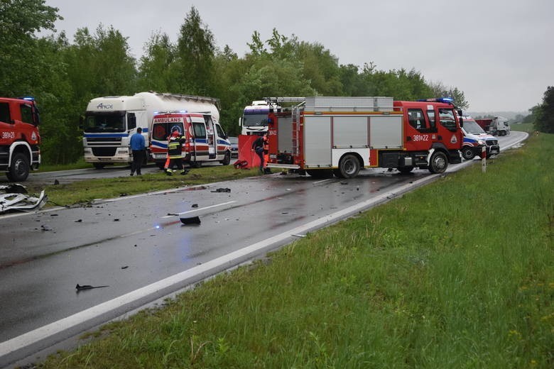 Tragiczny wypadek na Wisłostradzie w Tarnobrzegu. Nie żyje  roczne dziecko [ZDJĘCIA]