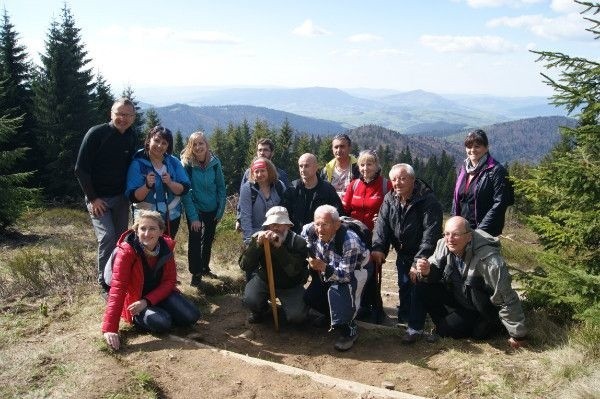 Uczestnicy ostatniego Rodzinnego Rajdu Wędrownego do Gorczańskiego Parku Narodowego.