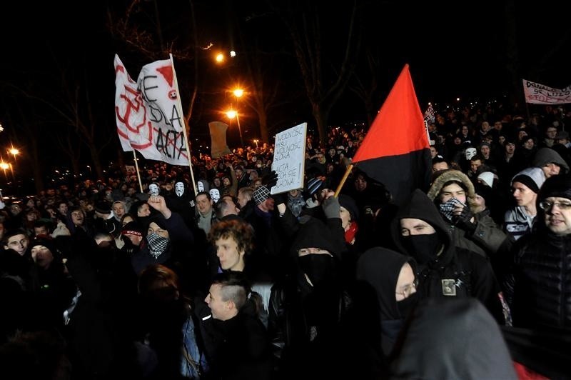 Protest przeciwko ACTA w Szczecinie