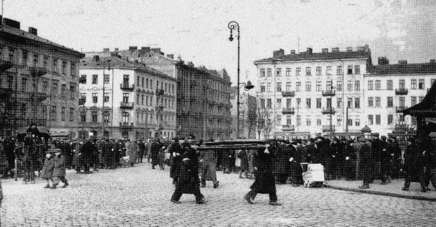 Plac Muranowski przed wojną. Tu Żydowski Związek Wojskowy w...