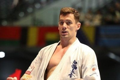 Wicemistrz świata karate open Maciej Mazur.