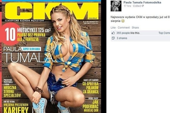 Paula Tumala w CKM (fot. screen z Facebook.com)