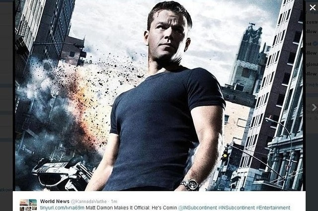 Matt Damon (fot. screen z Twitter.com)