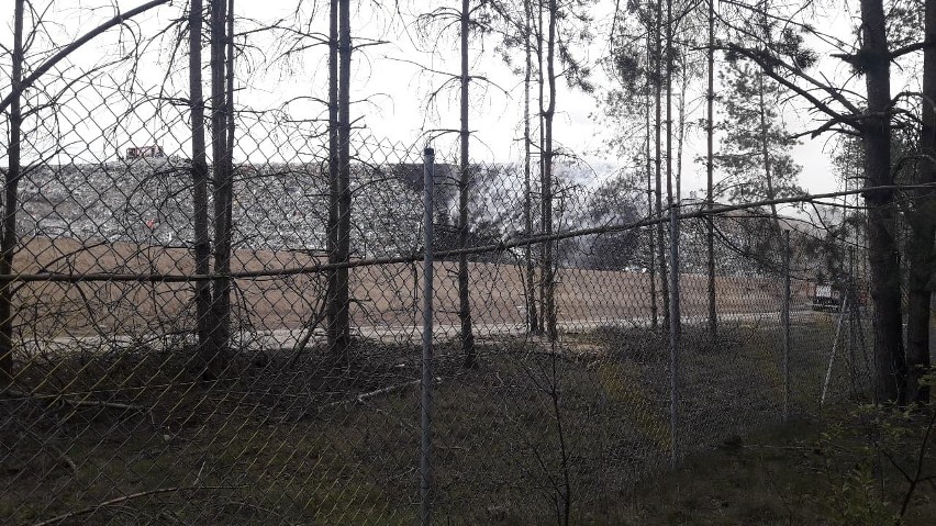 Pożar składowiska odpadów w Ruszczynie