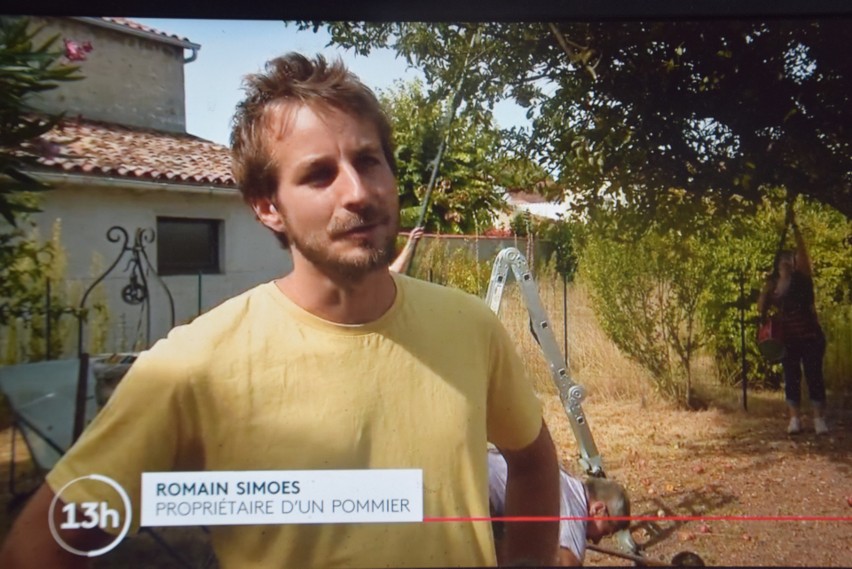 Kadr z dziennika telewizyjnego France 2 z dnia 16 września...