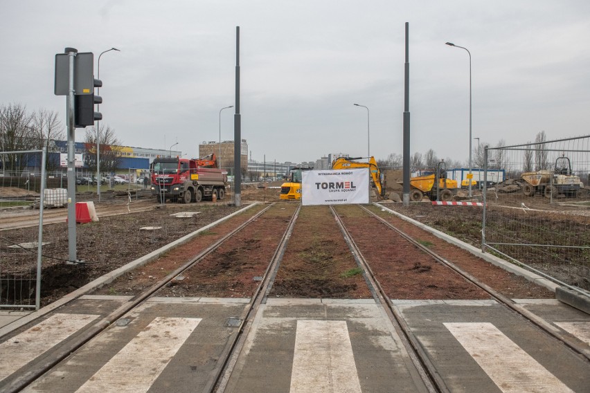 Trwa budowa trasy tramwajowej przy ul. Unii Lubelskiej w...