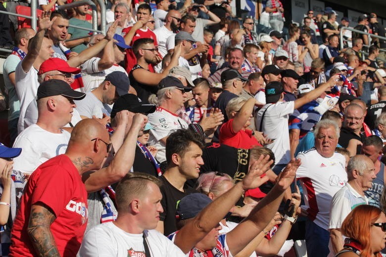 26.07.2019. Kibice na meczu Górnik Zabrze - Zagłębie Lubin....