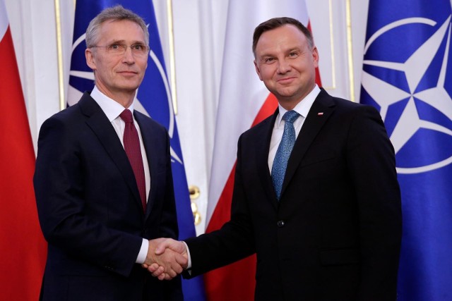 Andrzej Duda i Sekretarz Generalny NATO Jens Stoltenberg