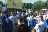 Kibice Stali Rzeszów oglądali derby z Resovią na telebimie na swoim stadionie [ZDJĘCIA]