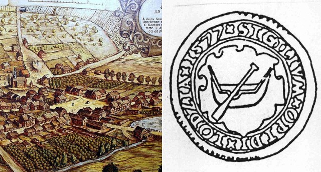 15 maja 1414 r. kapitała włocławska wydała przywilej uznający mieszkańców osady Ostroga za mieszczan. Dodawano, że miasto miało zostać założone w obrębie wsi Łodzia.