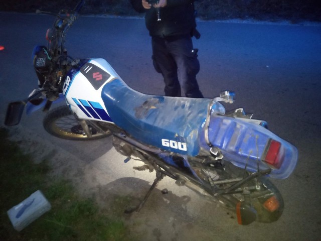 Wypadek w Janikowie. Motocyklista trafił do szpitala na badania