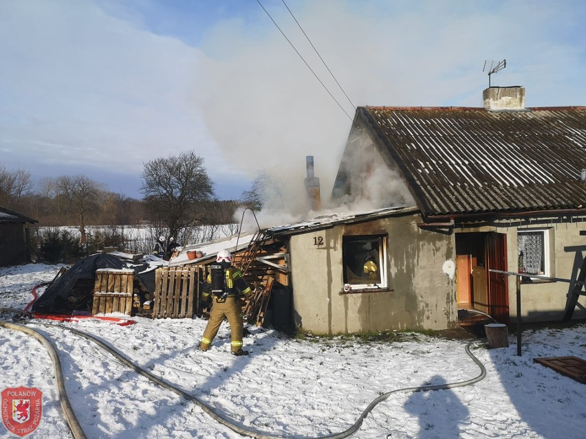 Pożar w Domachowie koło Polanowa