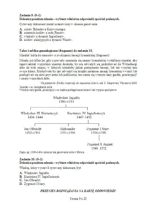 Sporne zadanie sprawdzianu gimnazjalnego 2013