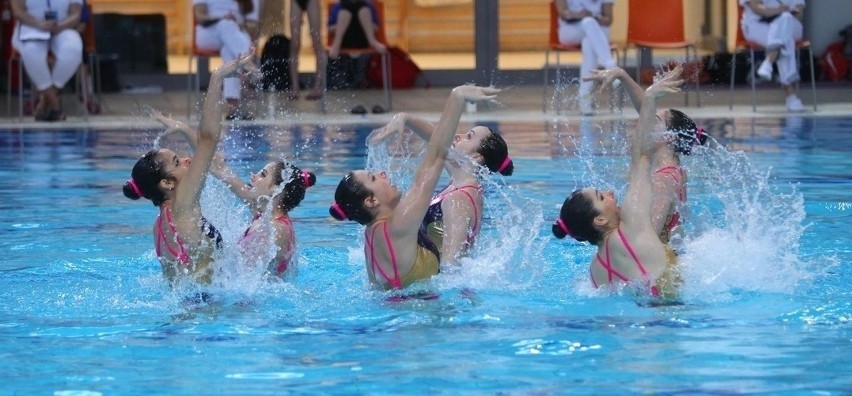 Podczas III Igrzysk Europejskich na pływalni w Oświęcimiu...