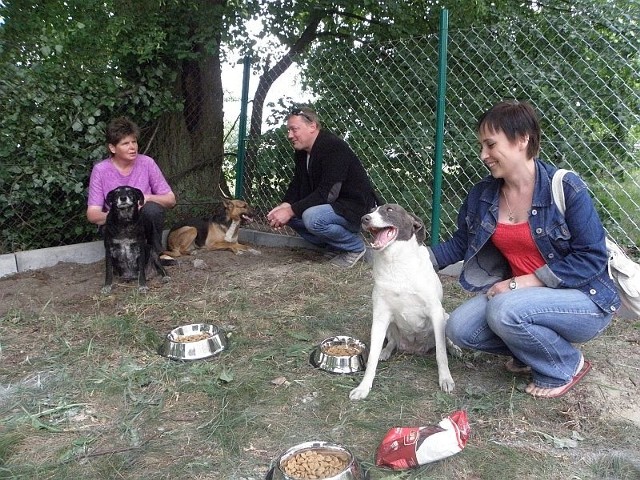 - Dziękuję - wyznaje pani Wiesława (na zdjęciu z lewej). Obok niej ukochane pieski i ludzie, którzy przyszli jej z pomocą: Agnieszka Hejenkowska-Marek i Sebastian Graczyk