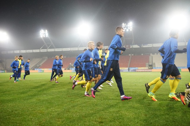 8 października 2016. Reprezentacja Ukrainy na stadionie Cracovii