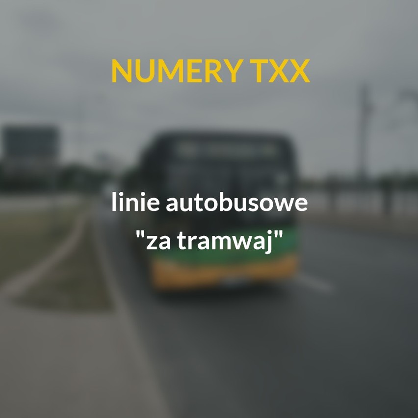 Numerację linii autobusowych "za tramwaj" poprzedzi litera...