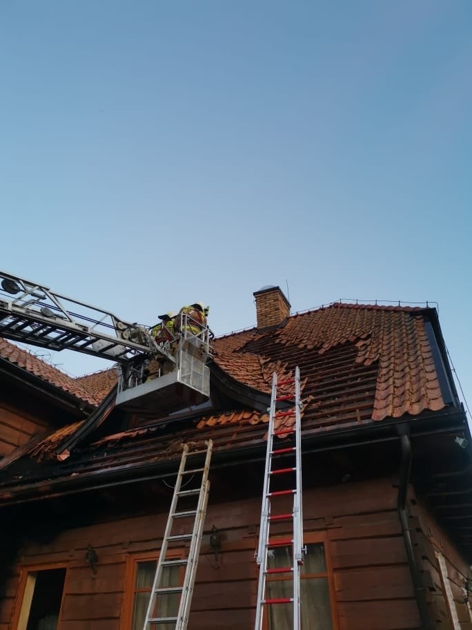 Pożar domu w Choroszczy