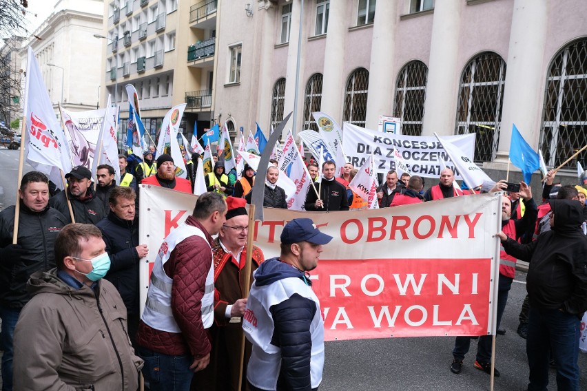Strajk górników w Warszawie
