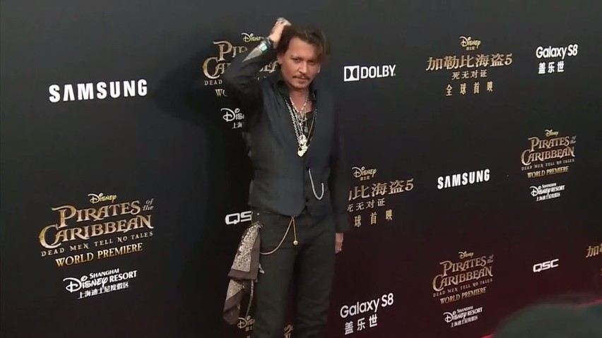 "Piraci z Karaibów: Zemsta Salazara". Johnny Depp, Orlando Bloom i Javier Bardem na premierze! [WIDEO+ZDJĘCIA]