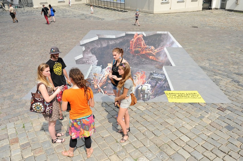 Stary Rynek w Poznaniu: Greenpeace i obraz 3D