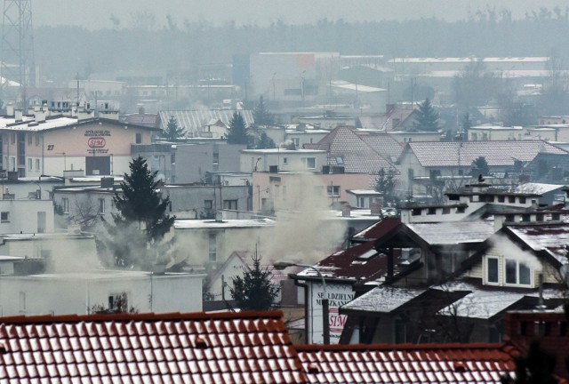 Zadymienie z kominów w Bydgoszczy