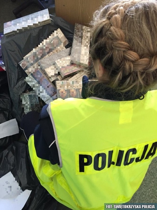 Papierosy przejęte przez policjantów w powiecie sandomierskim