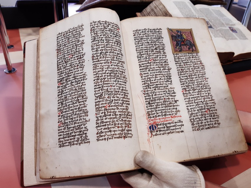 Rękopis z XV wieku - przekrój średniowiecznego...