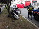 Śmiertelny wypadek na Rogowskiej.  Motocyklista potrącił pieszego