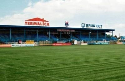 Obiekt Termaliki Bruk-Betu Nieciecza, na którym "Słoniki" rozgrywają mecze w I lidze FOT. GRZEGORZ GOLEC