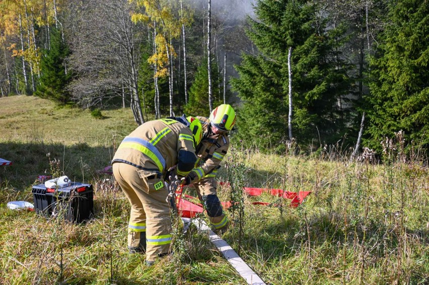 Ćwiczenia straży pożarnej na Kalatówkach w Tatrach