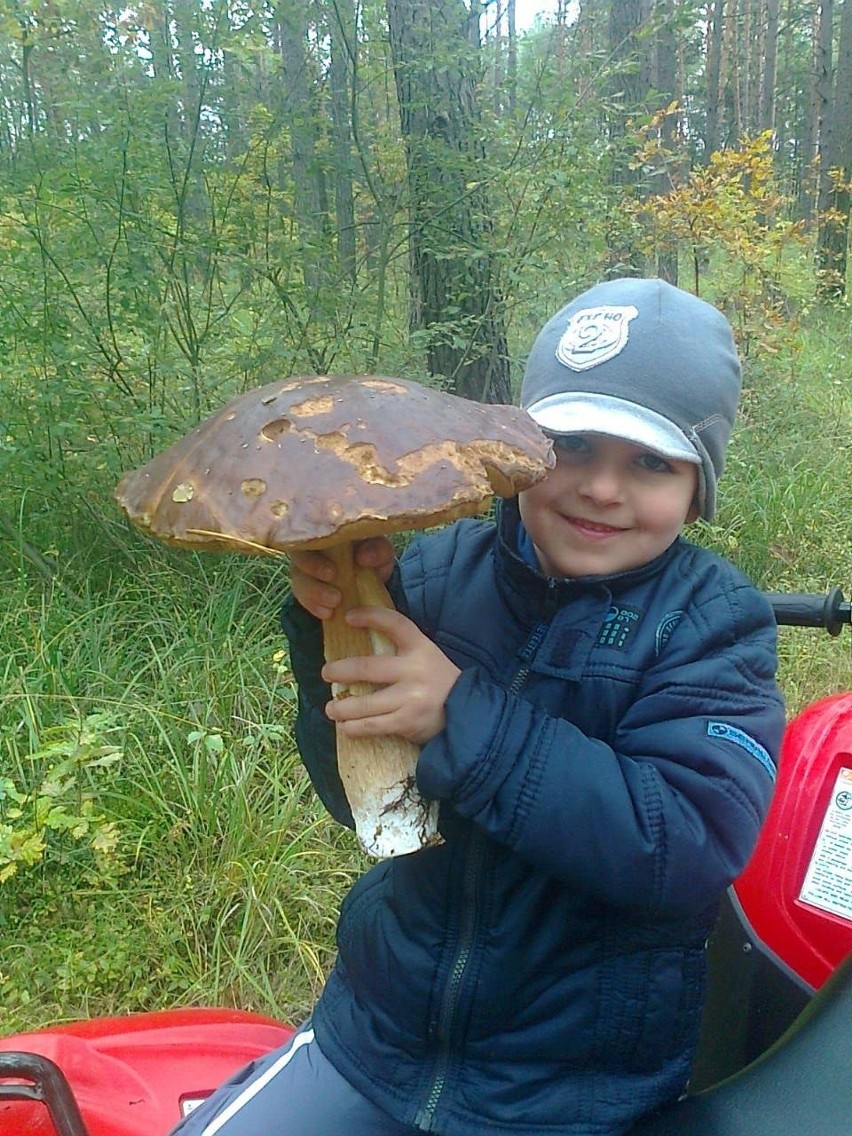 7-letni Dominik Dziedzic z pięknym okazem znalezionym w...