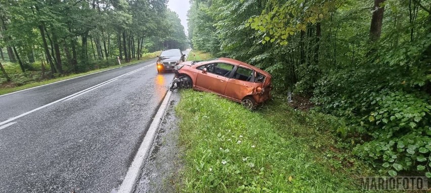 Wypadek na trasie pomiędzy Jełową a Bierdzanami.