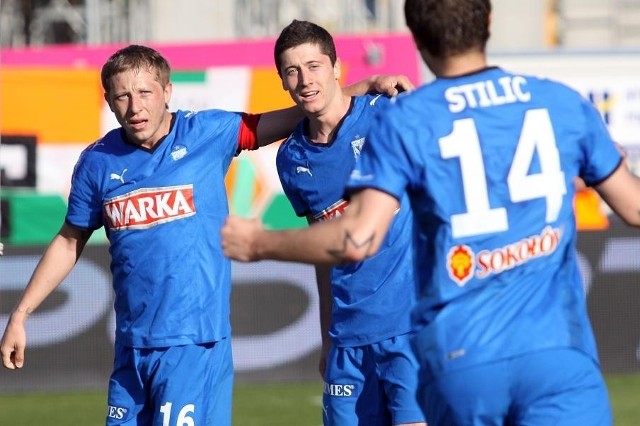 03.05.2009 Lech Poznań - Ruch ChorzówRafał Murawski, Robert Lewandowski, Semir Stilic