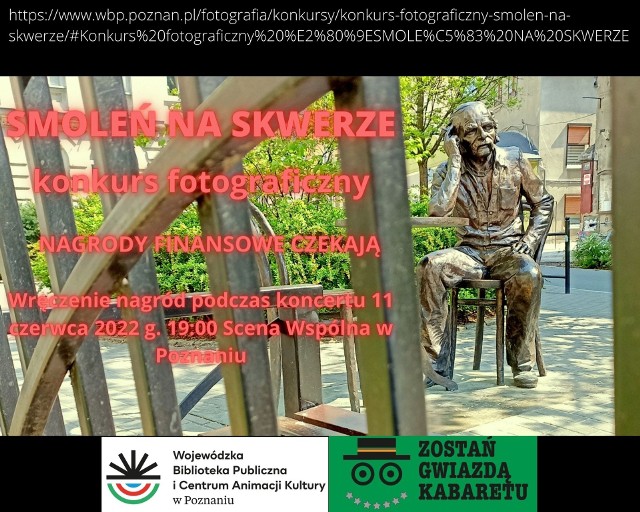 Zostało jeszcze kilka dni, żeby iść na skwer przy zbiegu ulic Rybaki i Strzałowej w centrum Poznania i zrobić zdjęcie pomnika Bohdana Smolenia.