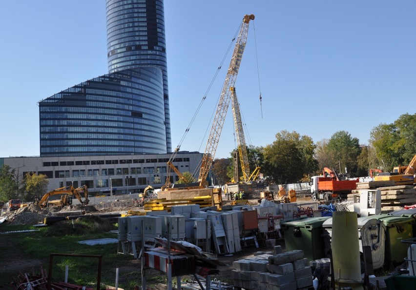 Prace ziemne przy Centrum Południe