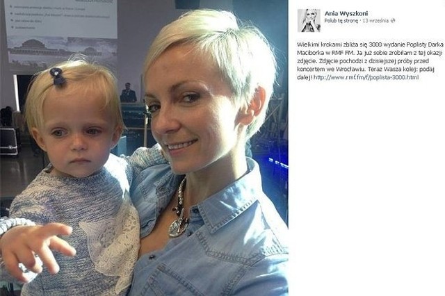 Ania Wyszkoni z córką Polą (fot. screen Facebook)