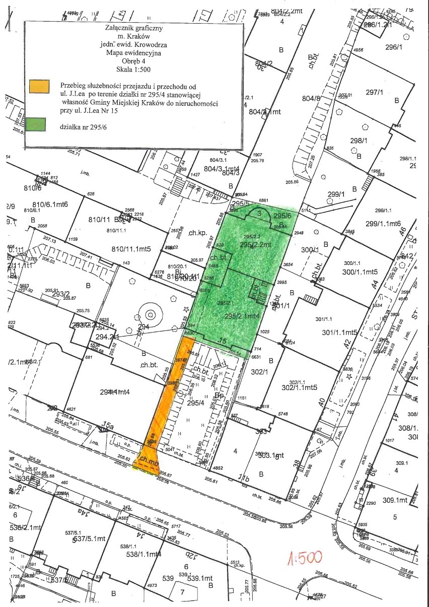 Mapa pokazująca lokalizację budynku przy ul. Lea 15