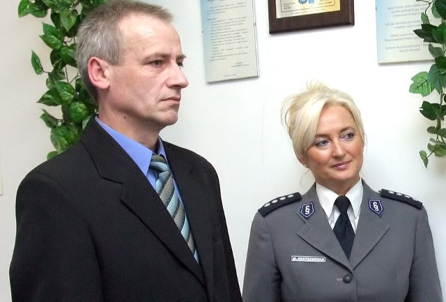 Piotrowi Kochowi dziękowała m.in. Marzena Solochewicz-Kostrzewska, rzeczniczka grudziądzkiej policji