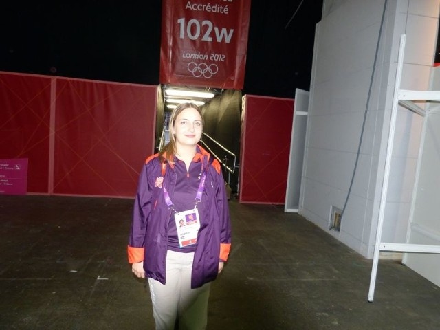 Dorota Strąk jest wolontariuszką na meczach polskich siatkarzy w Londynie.